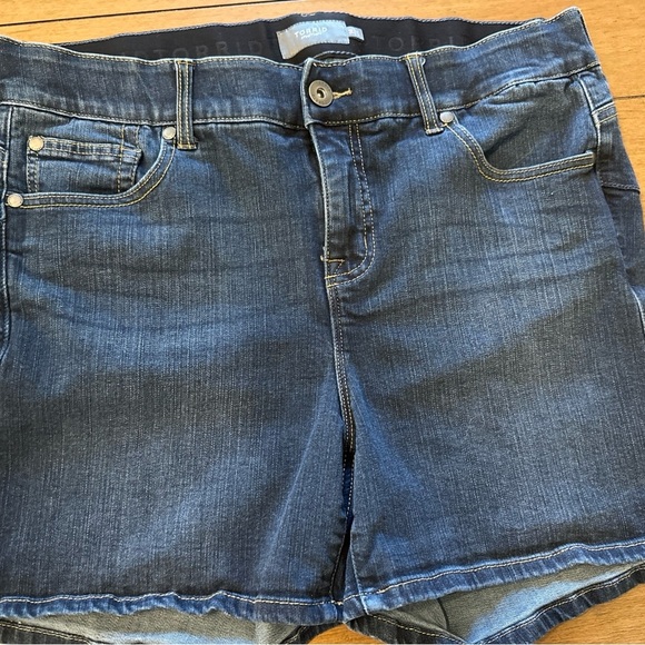 Torrid Bombshell Premium Stretch High-Rise Short Women’s Size 14 Slim Fit Dark - Picture 2 of 12